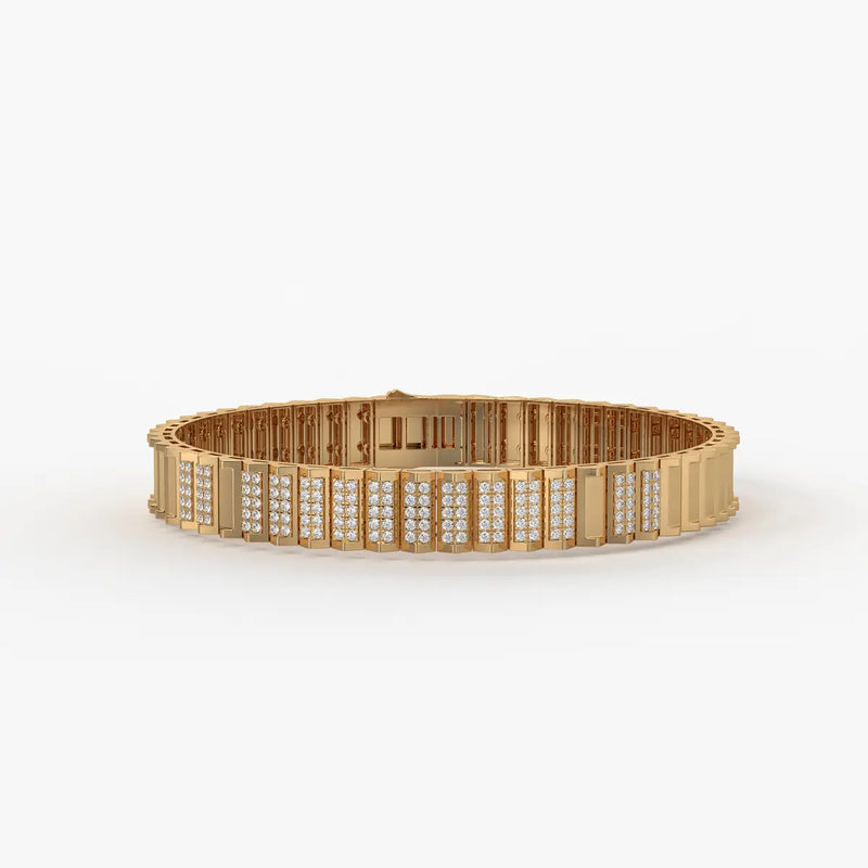 Regal Stride Prism Link Bracelet for Men
