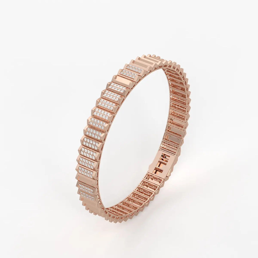 Regal Stride Prism Link Bracelet for Men