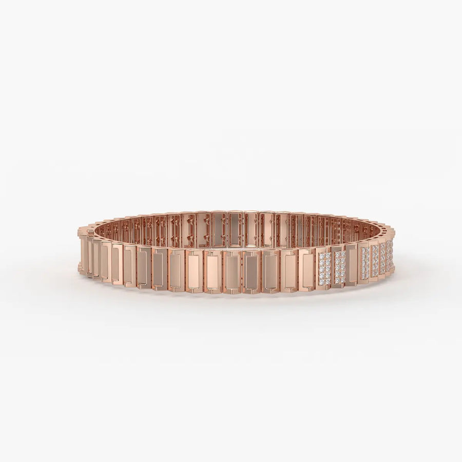 Regal Stride Prism Link Bracelet for Men
