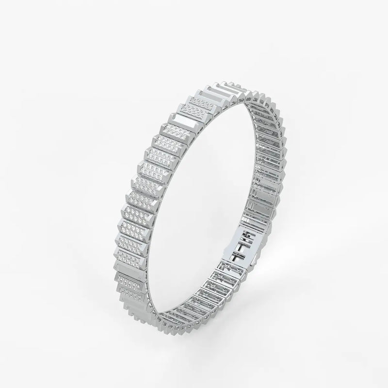 Regal Stride Prism Link Bracelet for Men