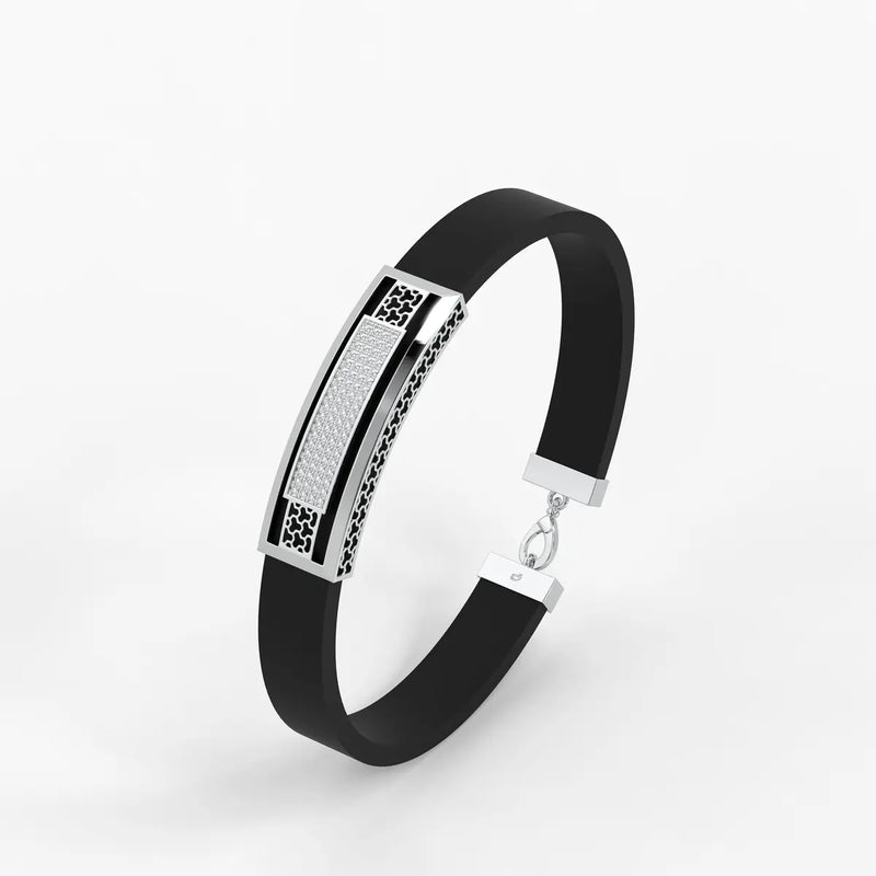 Zyron Edge Luxe Bar Bracelet For Men