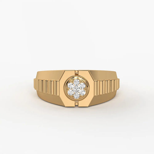 Vortan Crest Diamond Ring for Men