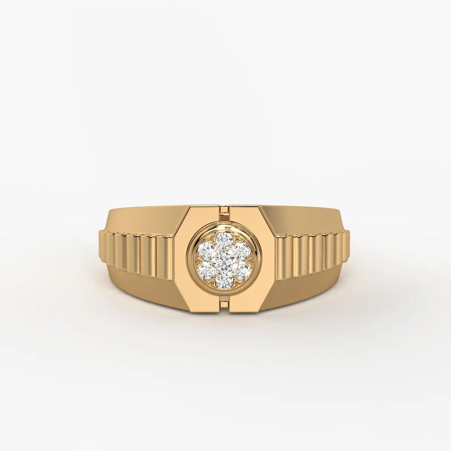 Vortan Crest Diamond Ring for Men