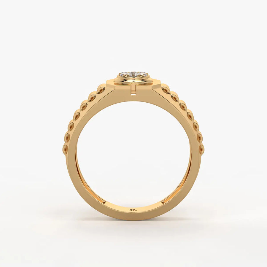 Vortan Crest Diamond Ring for Men