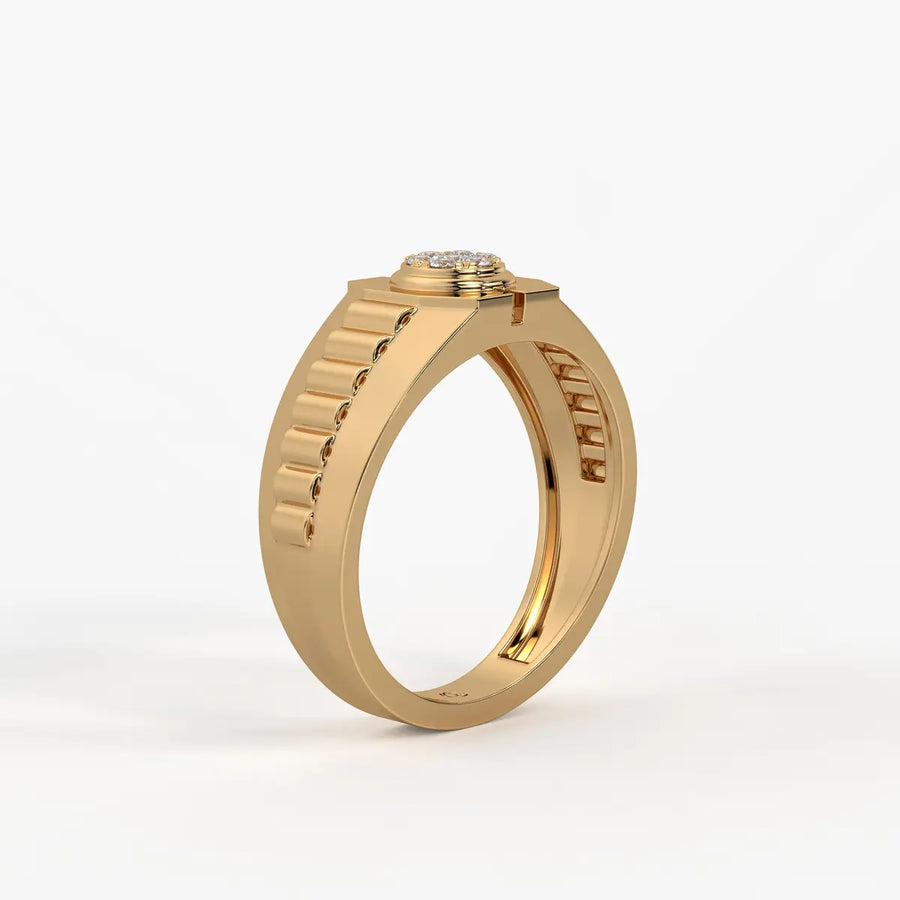 Vortan Crest Diamond Ring for Men