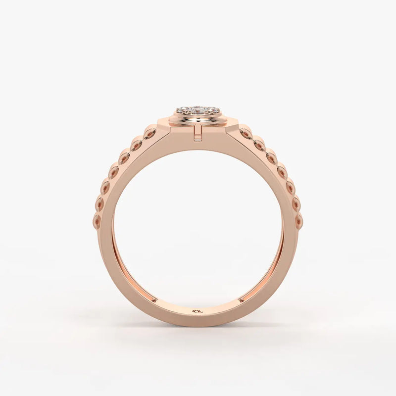 Vortan Crest Diamond Ring for Men