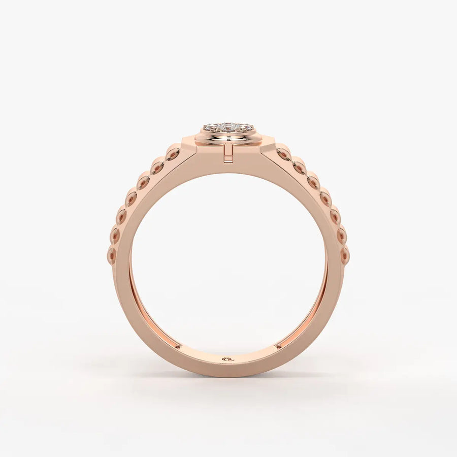Vortan Crest Diamond Ring for Men