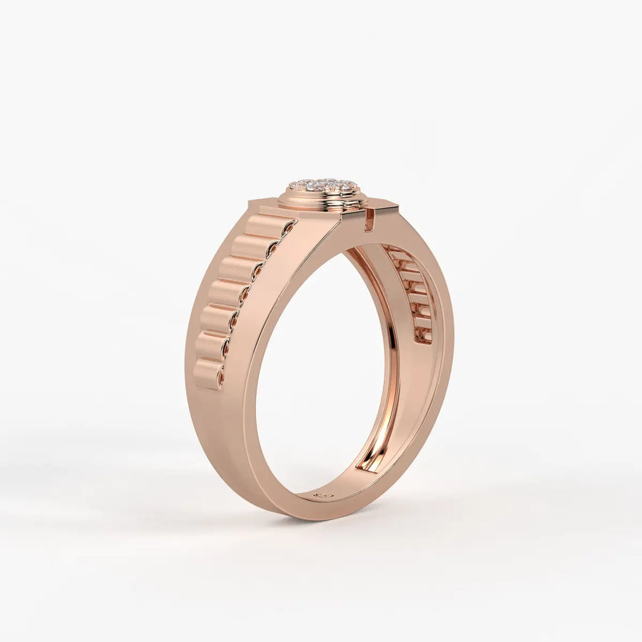 Vortan Crest Diamond Ring for Men