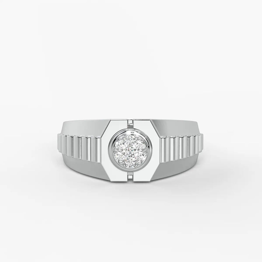 Vortan Crest Diamond Ring for Men