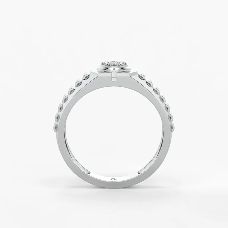 Vortan Crest Diamond Ring for Men