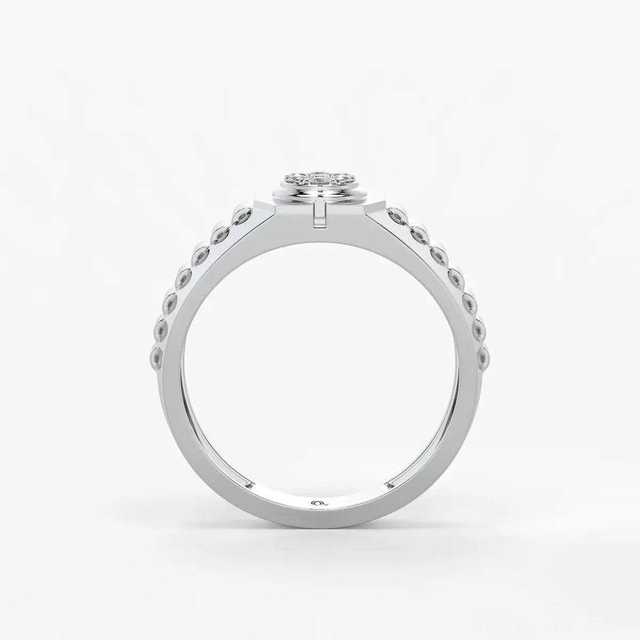 Vortan Crest Diamond Ring for Men