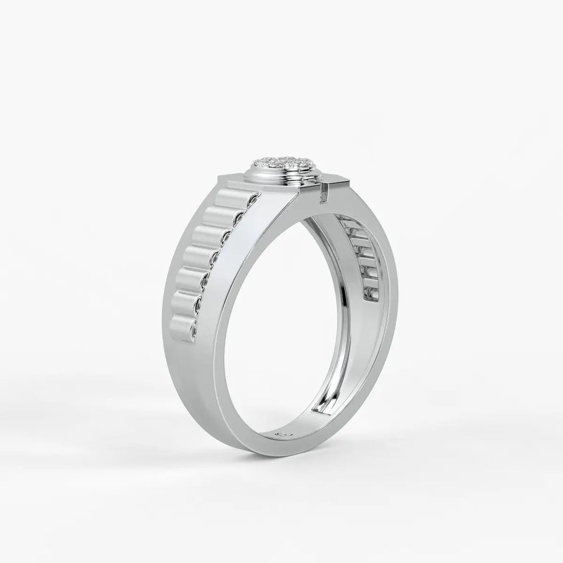 Vortan Crest Diamond Ring for Men