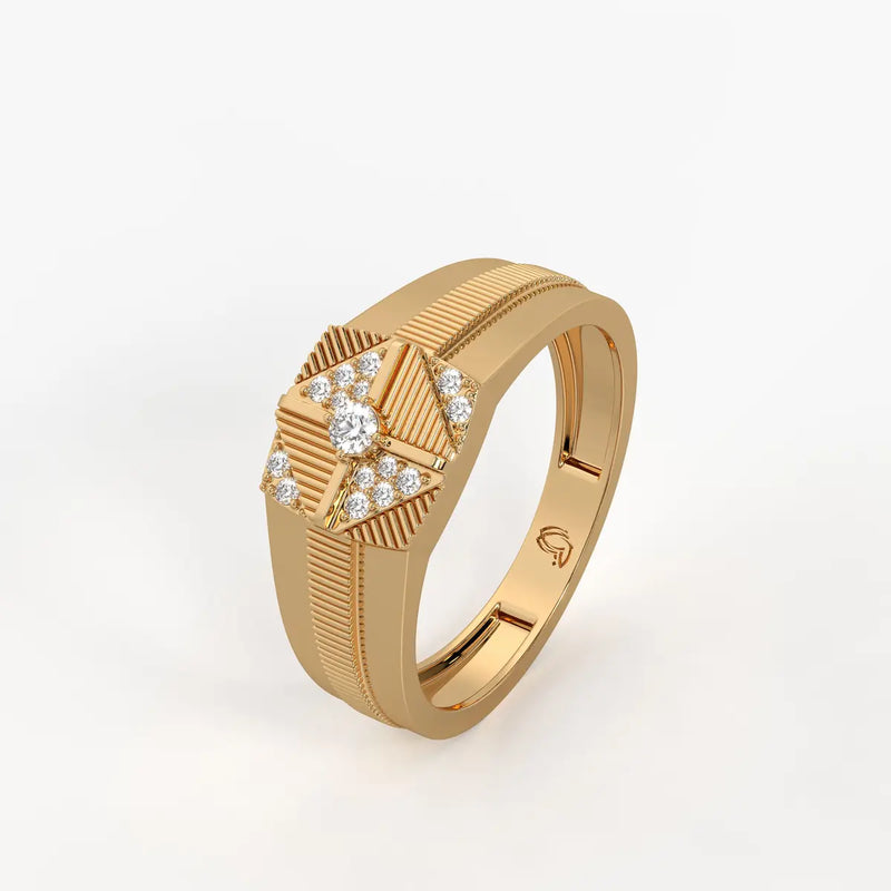 Quadrivon Axis Diamond Ring for Men