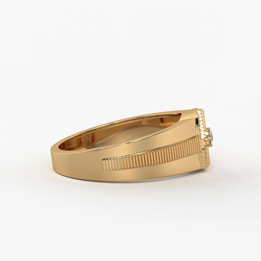 Quadrivon Axis Diamond Ring for Men