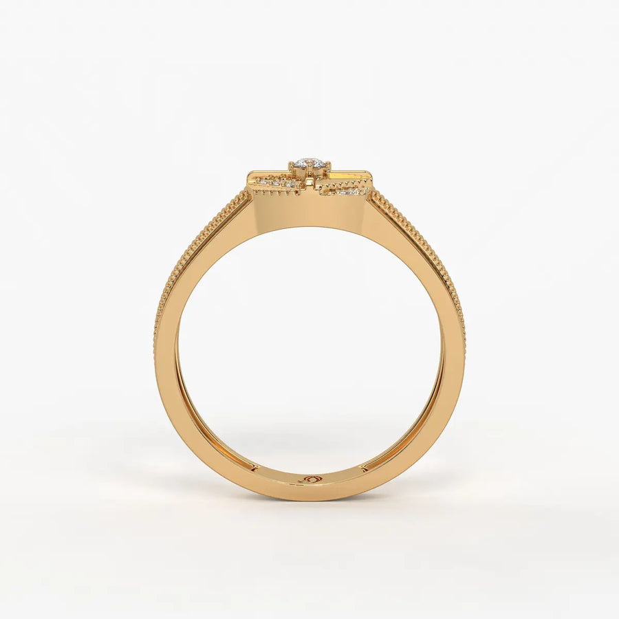 Quadrivon Axis Diamond Ring for Men