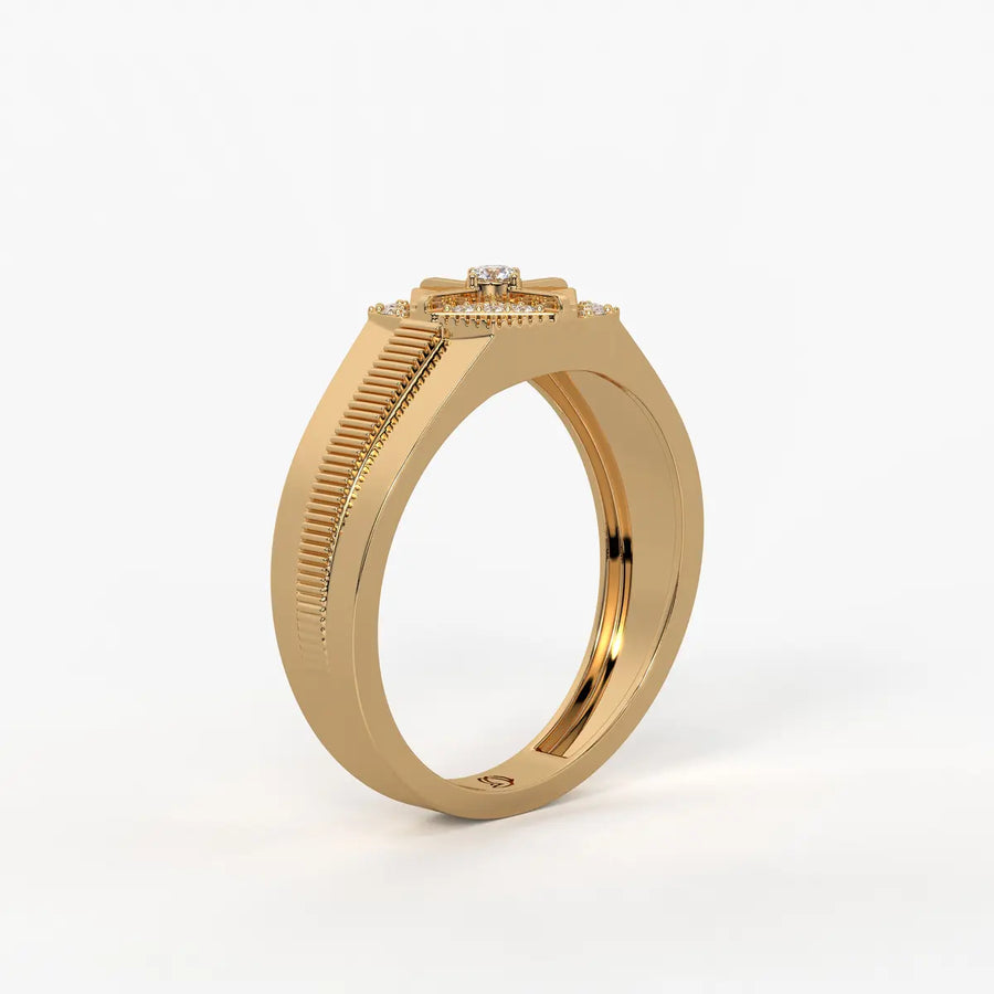 Quadrivon Axis Diamond Ring for Men