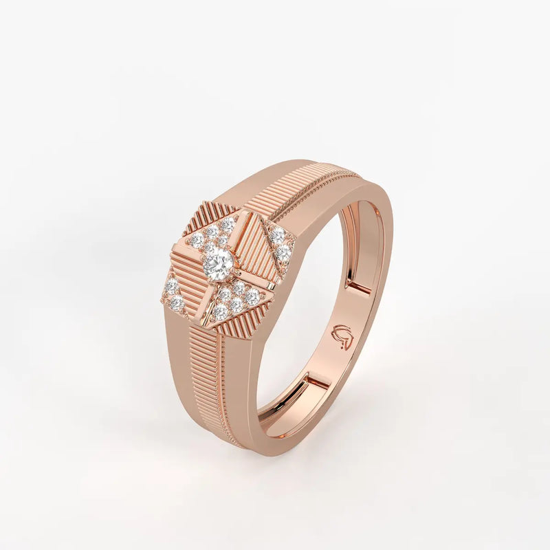 Quadrivon Axis Diamond Ring for Men