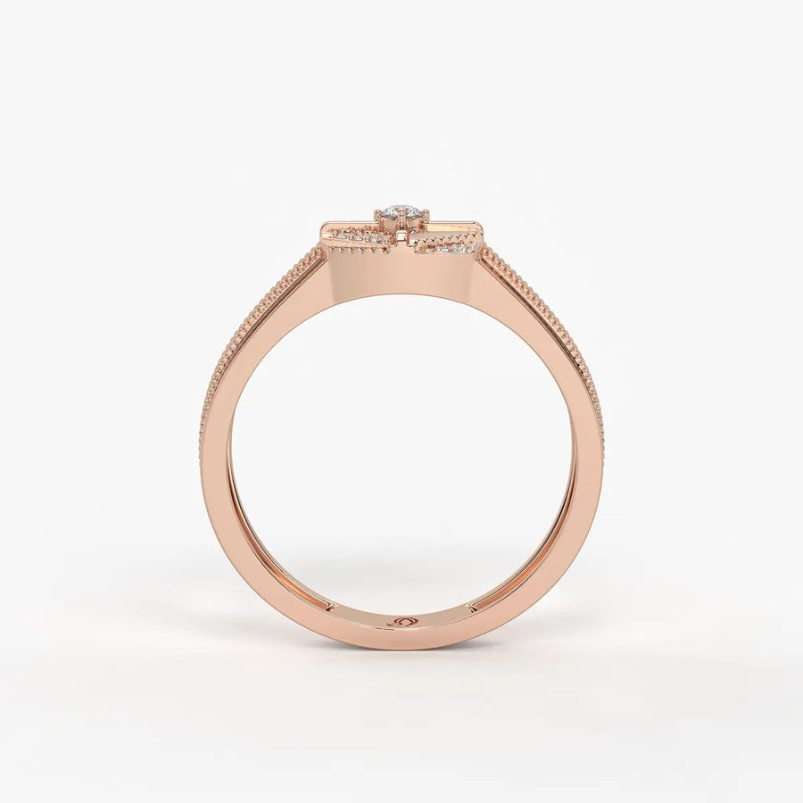 Quadrivon Axis Diamond Ring for Men