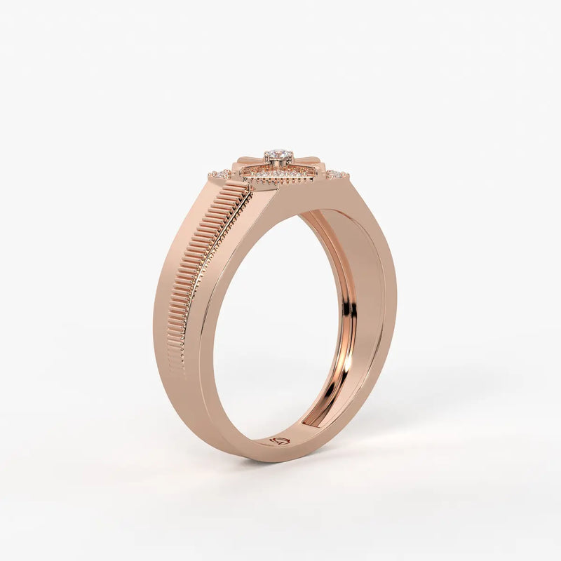 Quadrivon Axis Diamond Ring for Men