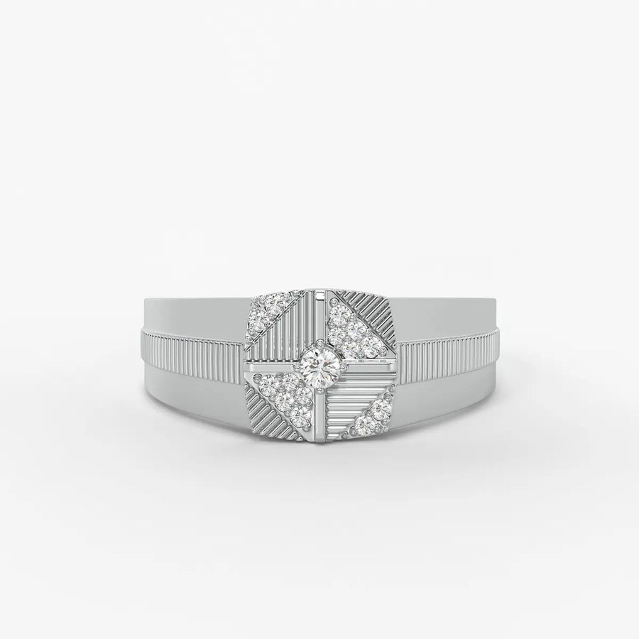 Quadrivon Axis Diamond Ring for Men