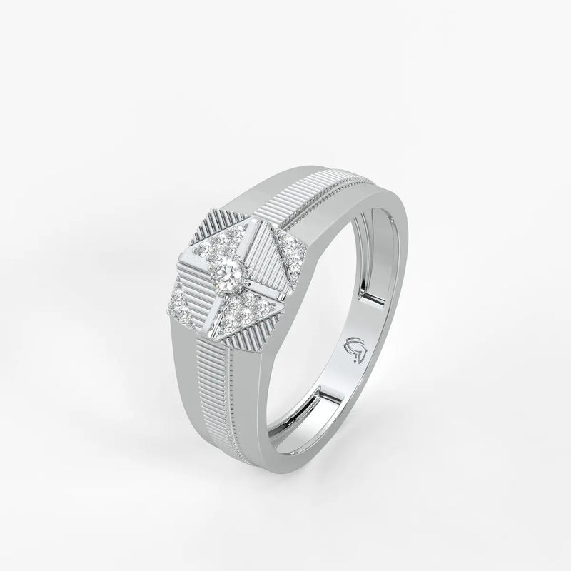Quadrivon Axis Diamond Ring for Men