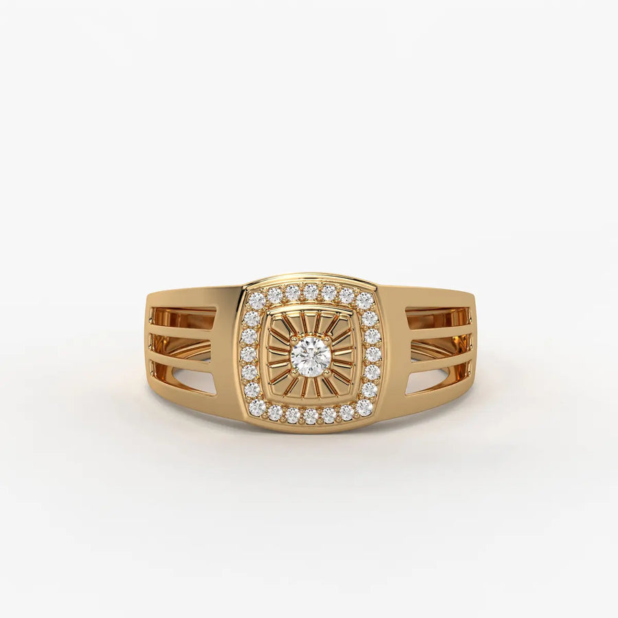 Solvex Radiant Core Diamond Ring for Men