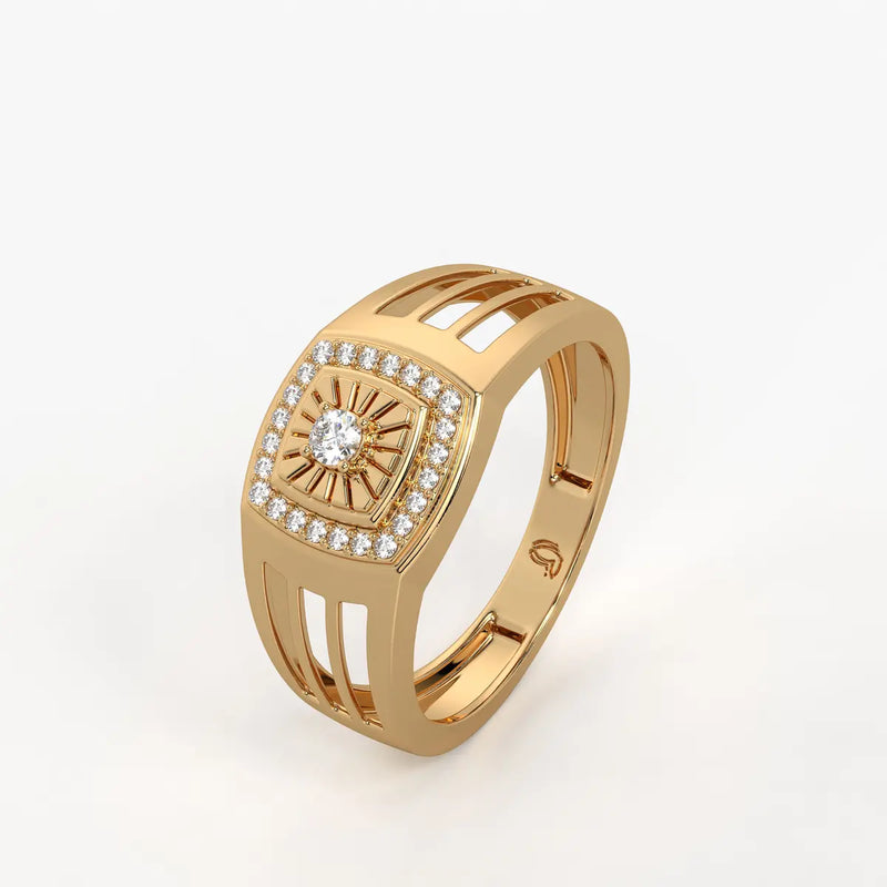 Solvex Radiant Core Diamond Ring for Men