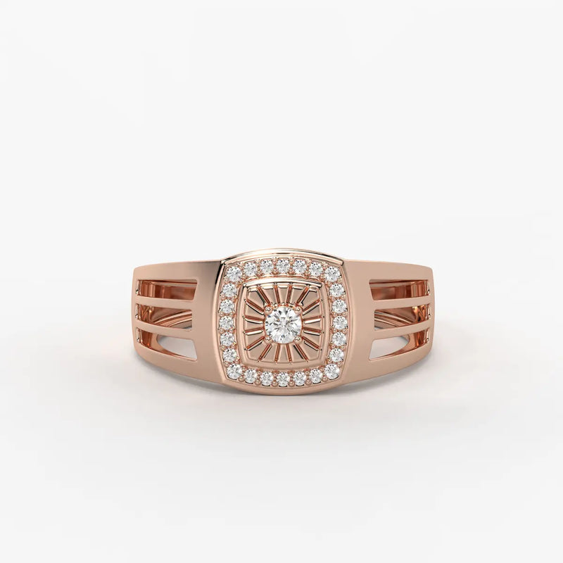 Solvex Radiant Core Diamond Ring for Men