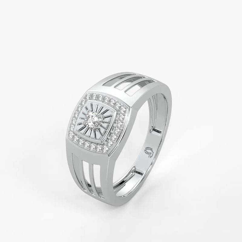 Solvex Radiant Core Diamond Ring for Men