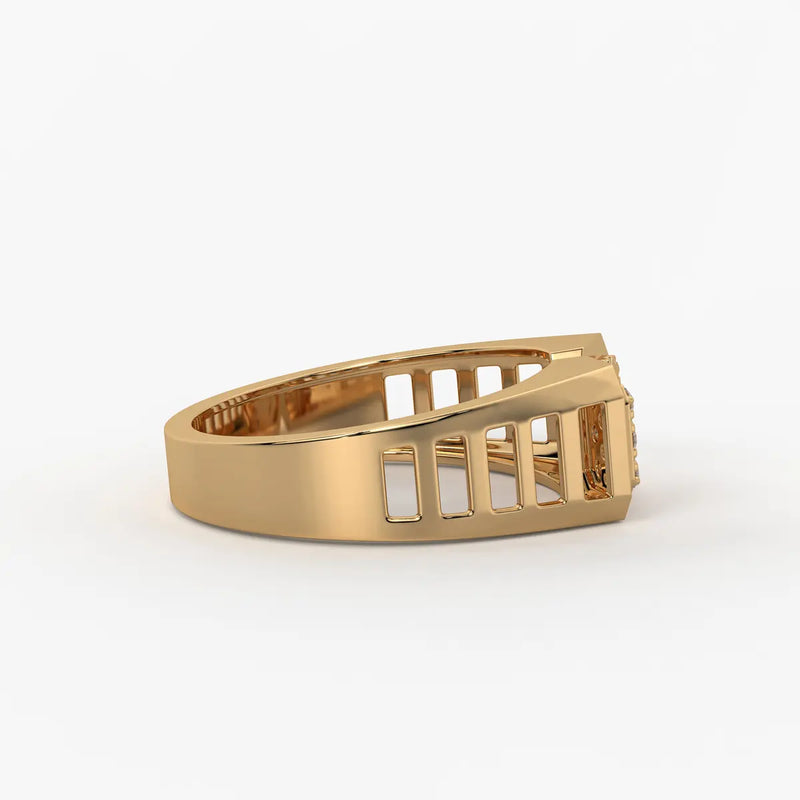 Orvex Dualcrest Diamond Ring for Men