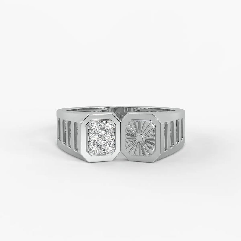 Orvex Dualcrest Diamond Ring for Men