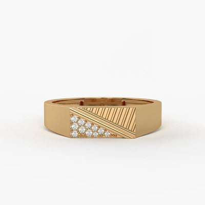 Triavex Edge Diamond Ring for Men
