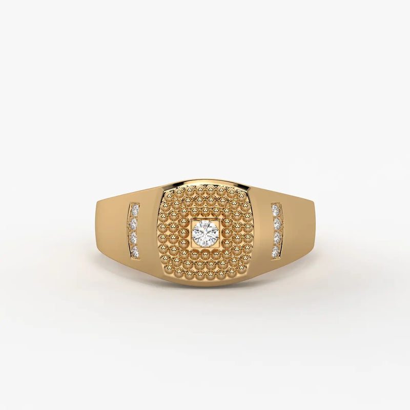 Imperion Grid Diamond Ring for Men