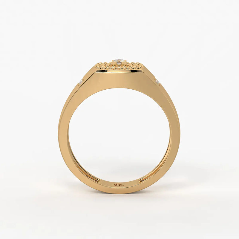 Imperion Grid Diamond Ring for Men