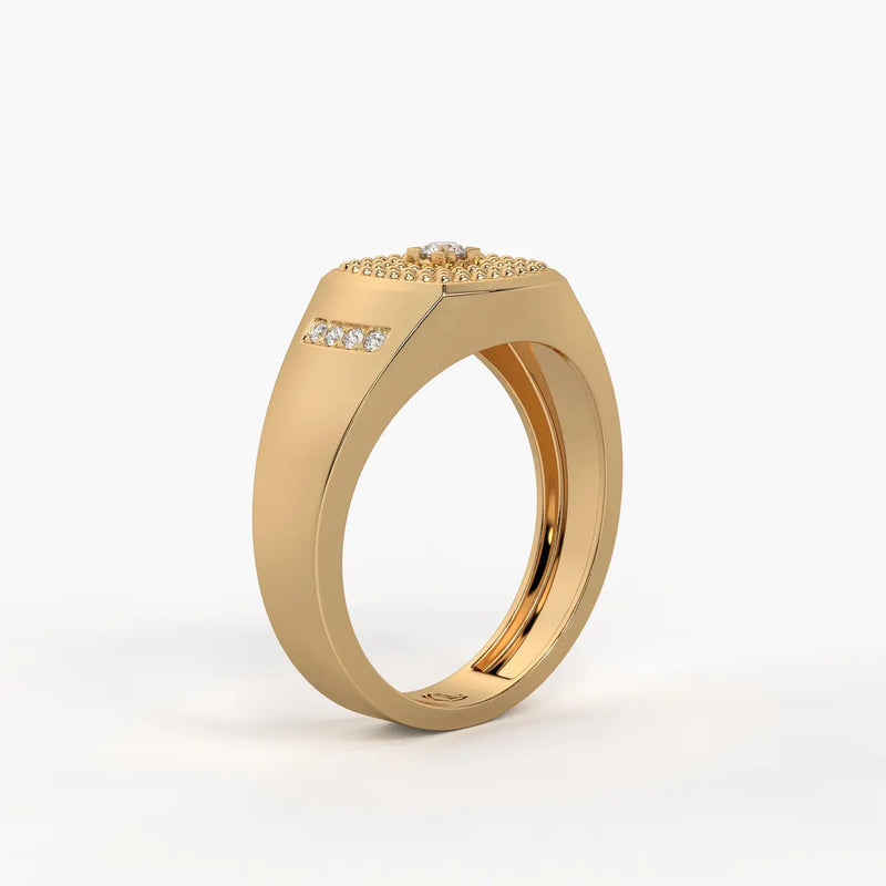 Imperion Grid Diamond Ring for Men