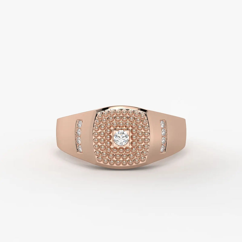 Imperion Grid Diamond Ring for Men