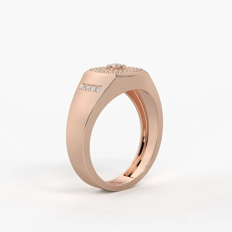 Imperion Grid Diamond Ring for Men