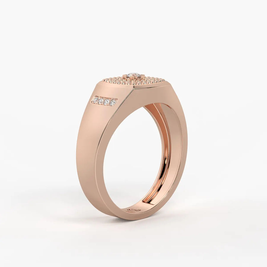 Imperion Grid Diamond Ring for Men