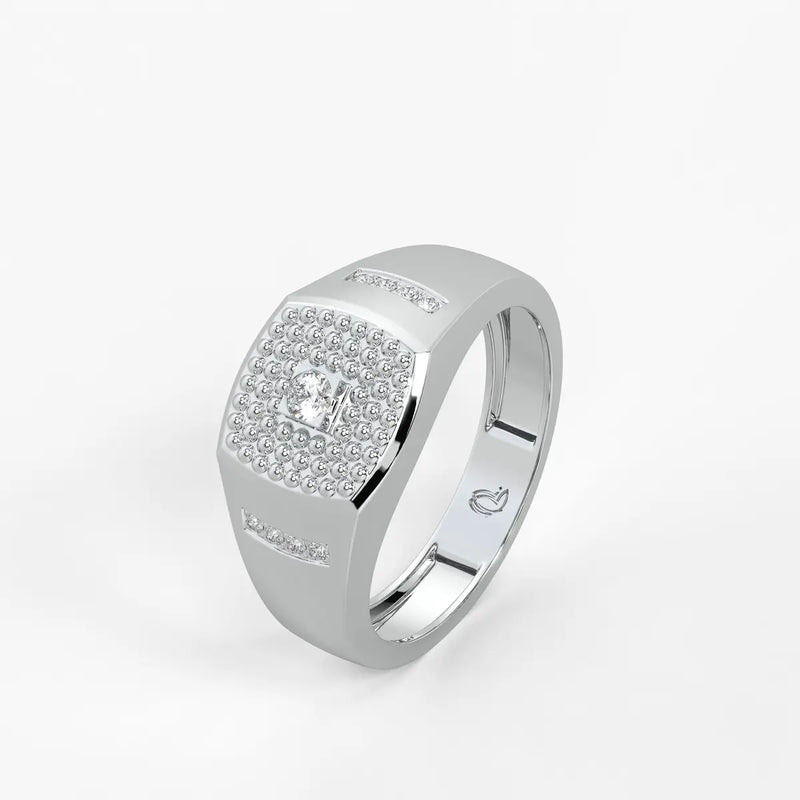 Imperion Grid Diamond Ring for Men