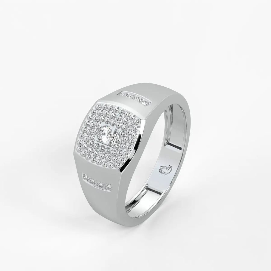 Imperion Grid Diamond Ring for Men
