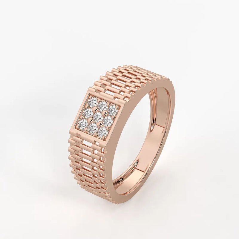 Square Cluster Statement Ring for Men
