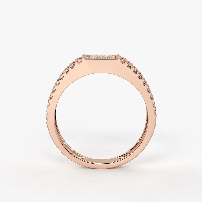 Square Cluster Statement Ring for Men