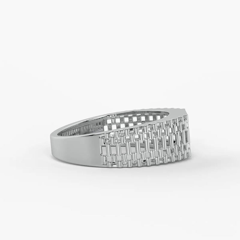 Square Cluster Statement Ring for Men