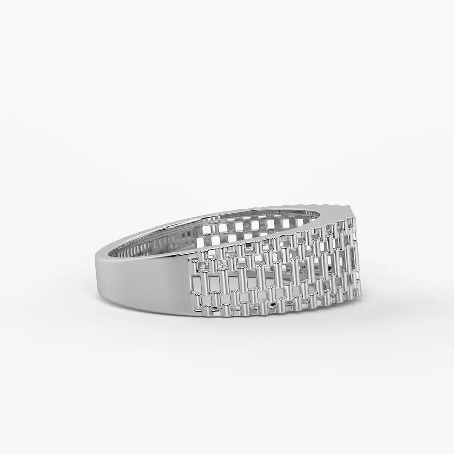 Square Cluster Statement Ring for Men