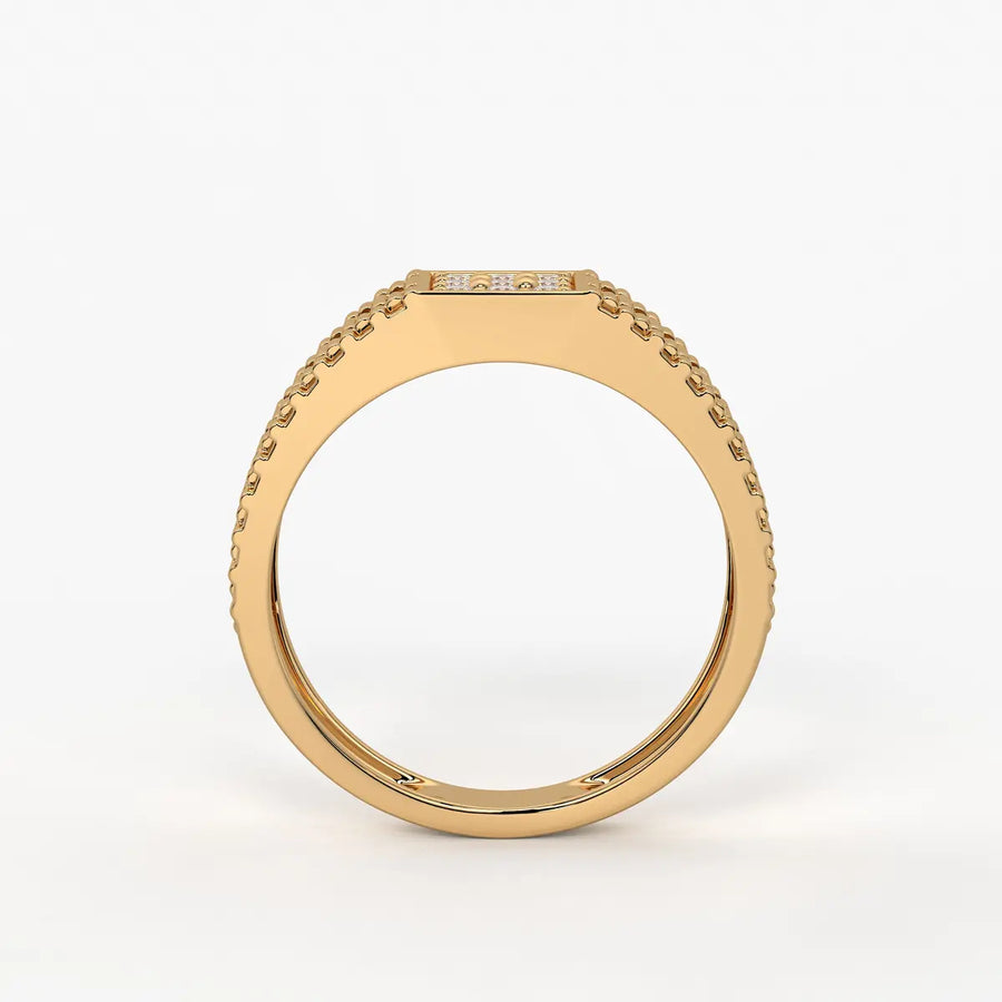 Square Cluster Statement Ring for Men