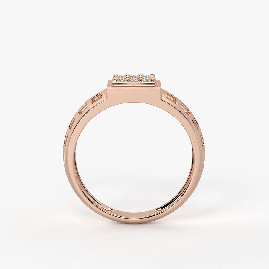 Varkon Grid Diamond Ring for Men