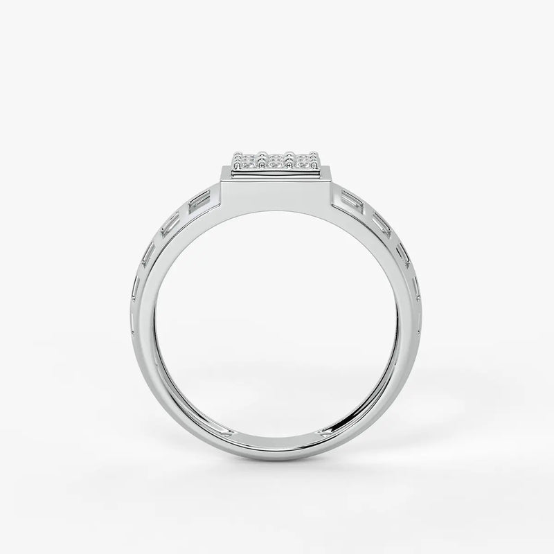 Varkon Grid Diamond Ring for Men