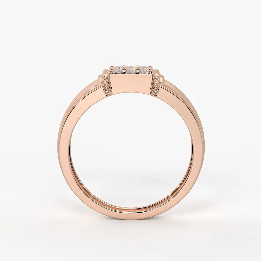 Grid Cluster Classic Ring for Men