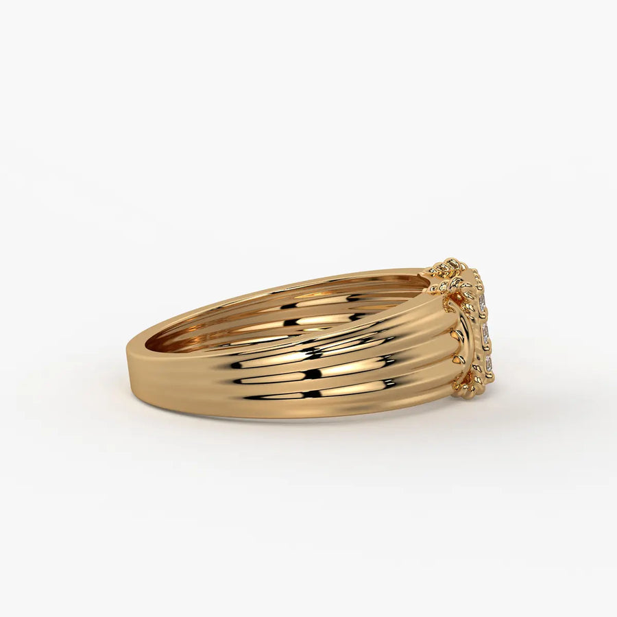 Grid Cluster Classic Ring for Men