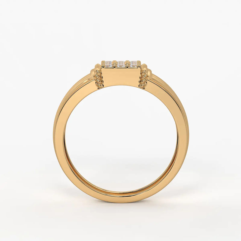 Grid Cluster Classic Ring for Men